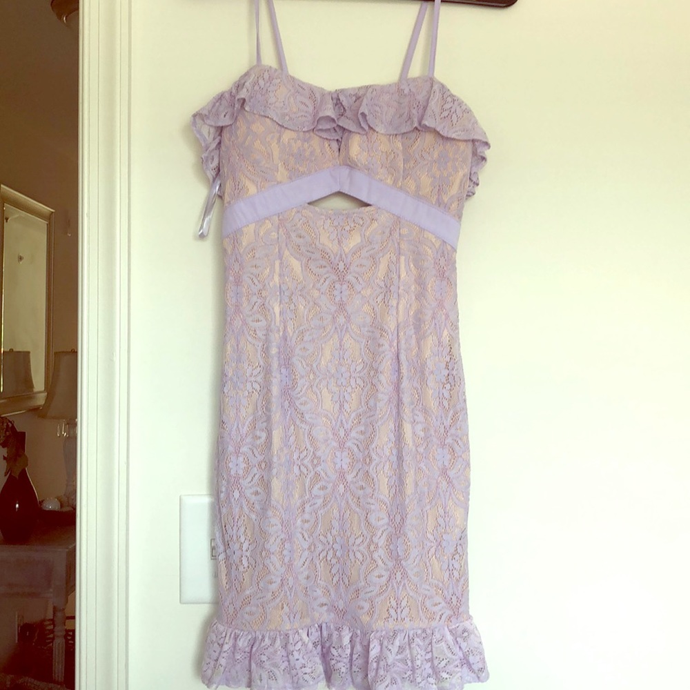Lavender lace off the shoulder dress size small